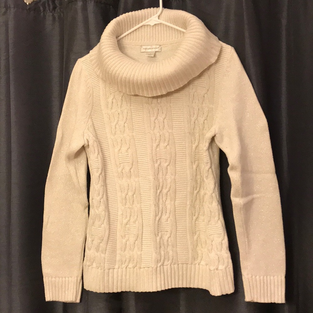 Christopher & Banks cowl-neck sweater Sz M